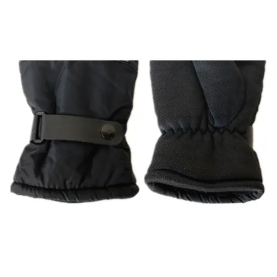 Solid Wing Black Waterproof Ski Gloves for Winter Adventures {5}