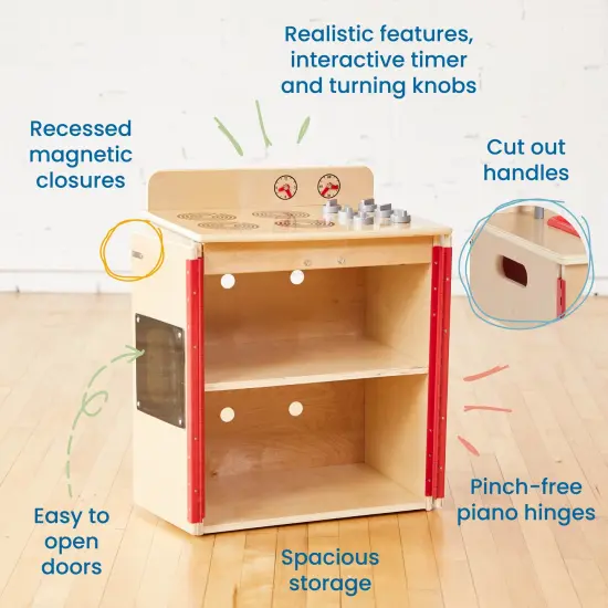 Play Kitchen Stove Natural {4}