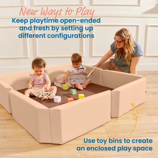 Play Patch Activity Mat and Toy Bins, Beginner Playset, 6-Piece Earthtone {4}