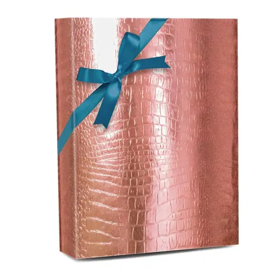 Rose Gold Embossed Metallic Wrapping Paper 26" x 417" Roll {2}