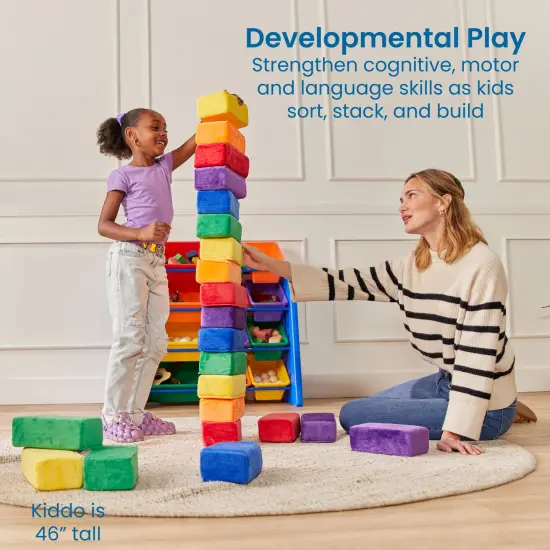Stack-A-Brick, Foam Blocks, 24-Piece Assorted {4}