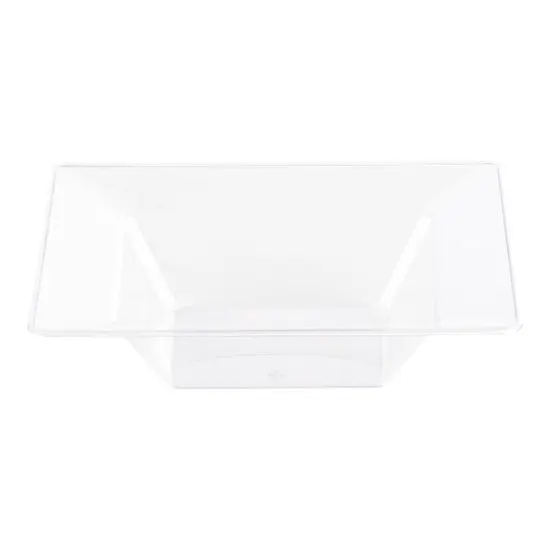 Clear Square Plastic Soup Bowls - 12 oz. (120 Bowls) {1}