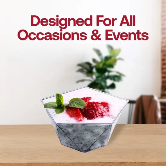 Clear Star Pentagon Disposable Plastic Dessert Cups - 3.5 oz. (288 Cups) {6}