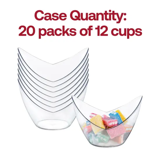 Clear Small Disposable Plastic Concave Cups - 2 oz. (288 Cups) {5}