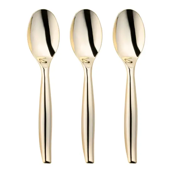 Gold Disposable Plastic Serving Spoons (60 Serving Spoons) {2}