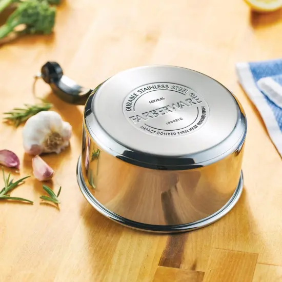 Farberware Stainless Steel 1-Quart Saucepan &ndash; Classic Durable Cookware for Everyday Cooking &ndash; Versatile and Easy to Clean {4}