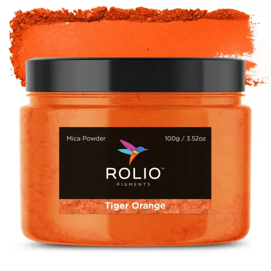 Rolio - 1 Jar Mica Powder (Tiger Orange) - 100g {1}