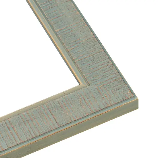 Photo Size Sculpted Blue Picture Frame - UV Acrylic, Foam Board Backing, Hanging Hardware {4}