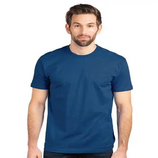 Next Level&reg; Crewneck Short Sleeve Unisex Adult Cotton T-Shirt Cool Blue {4}