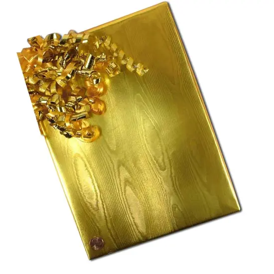 Gold Watercolor Embossed Metallic Wrapping Paper 24" x 833" Jumbo Roll {3}