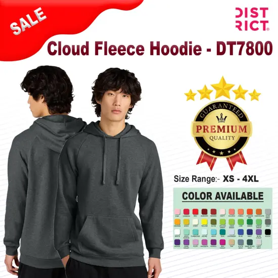 District&reg; Cloud Fleece Hoodie Heathered Steel {2}