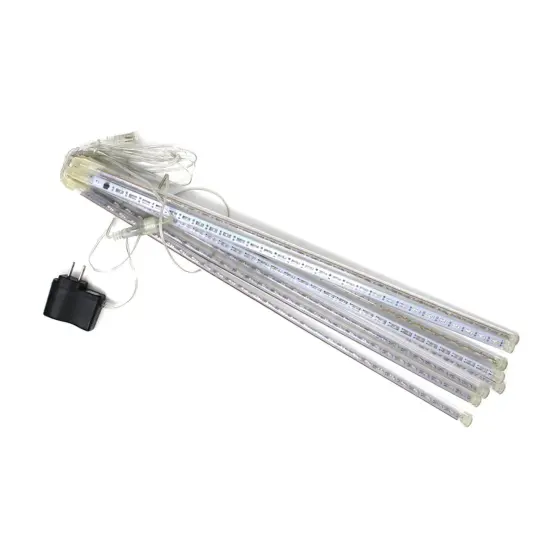 Meteor Snowfall 144 LED Lights 8 tubes 30cm 7 FT long {3}