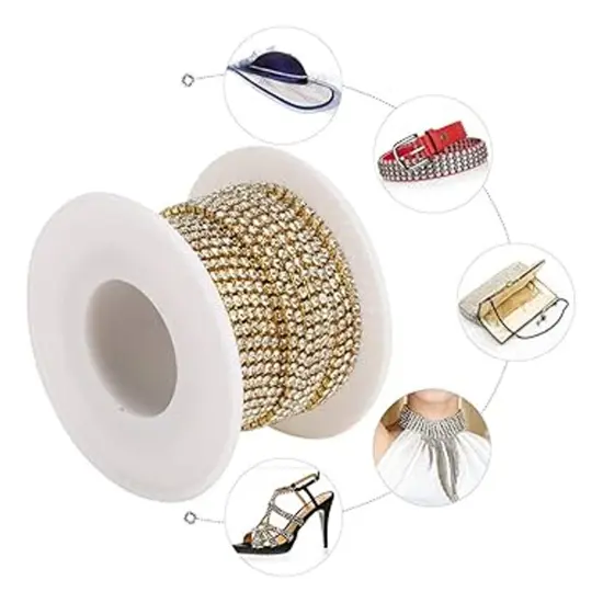 Rhinestone Chains in Silver and Gold 5 Yards {4}