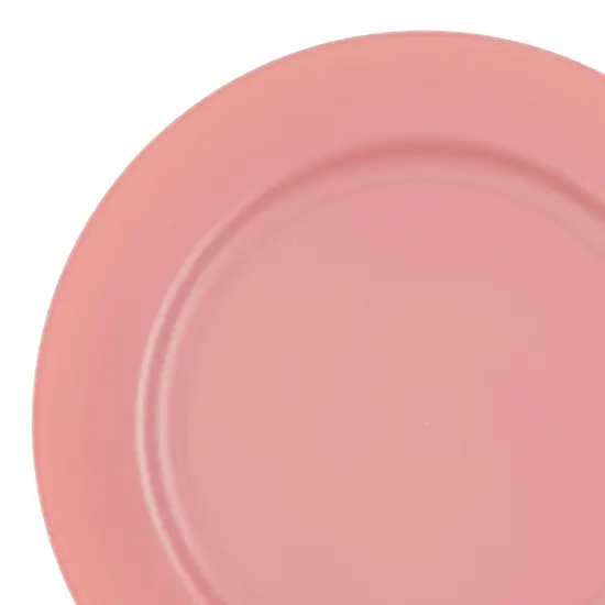 Matte Fuchsia Round Disposable Plastic Appetizer/Salad Plates - 7.5" (120 Plates) {1}