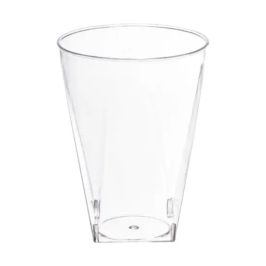 Clear Square Bottom Disposable Plastic Cups - 10 oz. (500 Cups) {1}