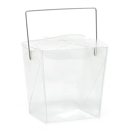 Clear Plastic Favor Box with Handle 3" x 2.1/4" x 3.1/2" {3}