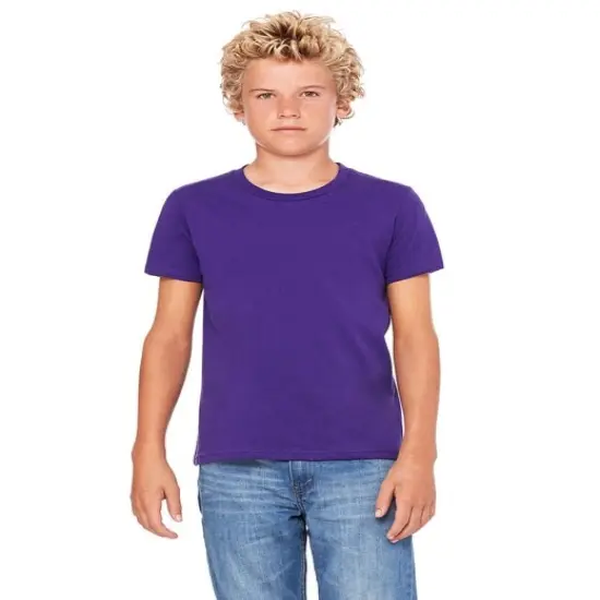 Bella + Canvas&reg; Youth Jersey T-Shirt TEAM PURPLE {1}