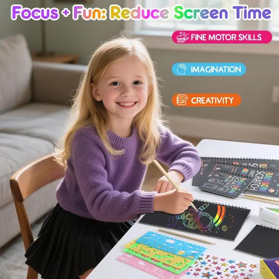 Rainbow Scratch Notebook 6 Pack {2}