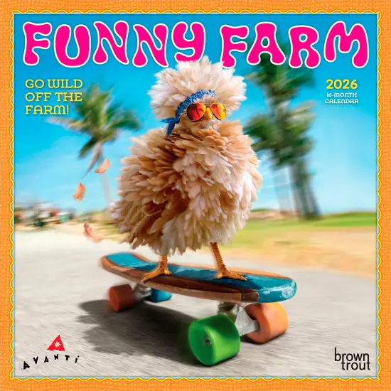 Avanti Funny Farm OFFICIAL | 2026 7 x 14 Inch (Hanging) Monthly Mini Wall Calendar {1}