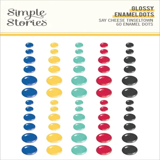 Say Cheese Tinseltown Enamel Dots-Glossy {1}