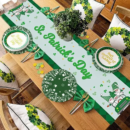 Paper Placemats Disposable 50 Pack Green Shamrock {5}