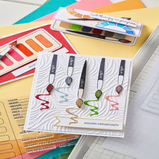 Sizzix A5 Clear Stamps by Eileen Hull 24/Pkg-Swatch Cards {5}