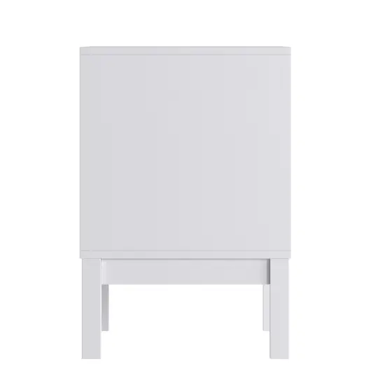 Emma and Oliver Samuel Kids Double-Drawer Night Stand with Solid Wood Frame, Side Table for Kids Bedroom Gray {12}