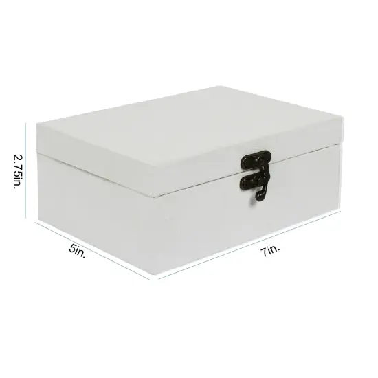 Little Birdie Customizable Canvas & MDF Box With Latch 1/Pkg-7"X5"X2.75" {4}