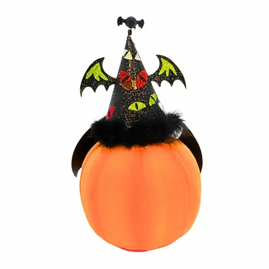 Gallerie Ii 16.5 Inch Pumpkin Dress-Up Hat & Mask (Pumpkin Not Included) Halloween Figurine , Lighted Halloween Decor Hat Mask BAT {2}