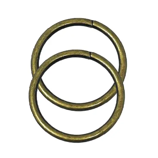 O Ring 1" Diameter Antique Brass with 1/8" Rim {2}