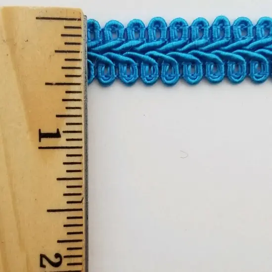 1/2" Chinese French Braid Gimp Trimming - 12 Continuous Yards - Many Colors! Turquoise {2}