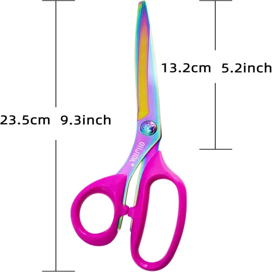 Left Handed Scissors,9.5 Inch All Purpose Lefty Scissors,Titanium Coating Forged Stainless Steel, Soft Comfort-Grip Handles,Perfect for Office,Home,and School Arts Crafts Scissors(Pink) {3}