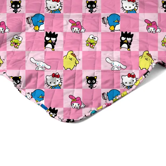 Sanrio Hello Kitty and Friends Quilted Blanket Check {2}