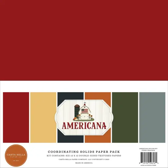 Carta Bella Solids Collection Kit 12"X12"-Americana {1}