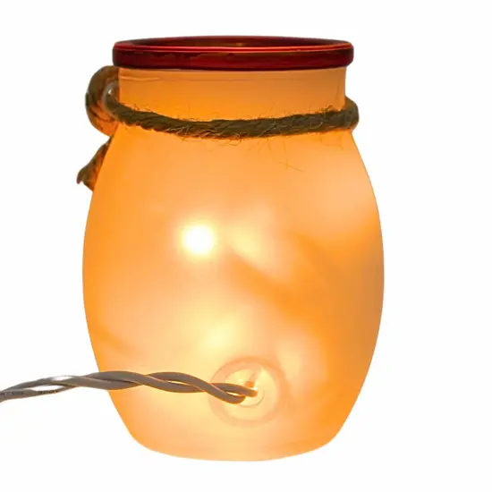 Stony Creek 4.0 Inch Pumpkins Pre-Lit Small Jar Thanksgiving Lighted Glass Accent , Thanksgiving Decor Fall Thanksgiving BERRIES {2}