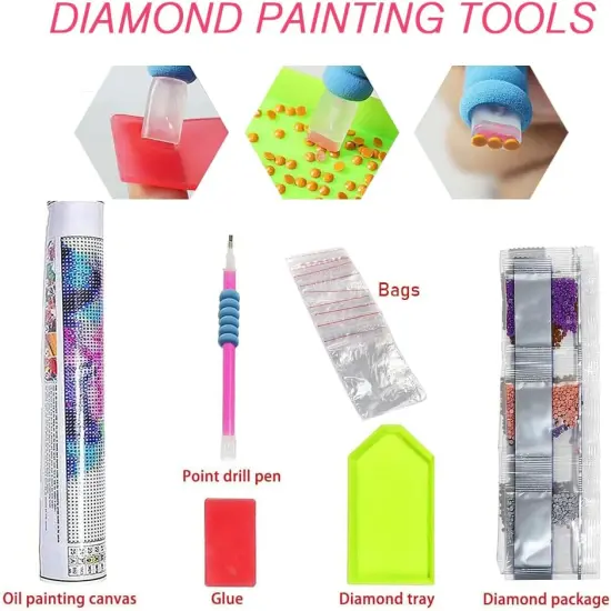 Diamond Paintings Kits for Adults, Halloween Hocus Pocus Diamond Art Kits Full Drill Diamond Dots Paint with Diamonds Arts and Crafts {5}