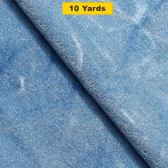 Crushed Tie Dye Velvet Vibrant Stretch Blue Boy {1}