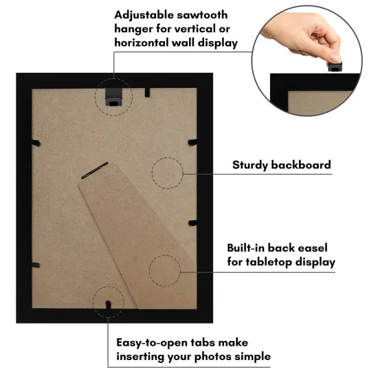 Americanflat Picture Frame with Arch-Shaped Mat - Ideal for Any Room, Living Rooms, Dorm Room {12}