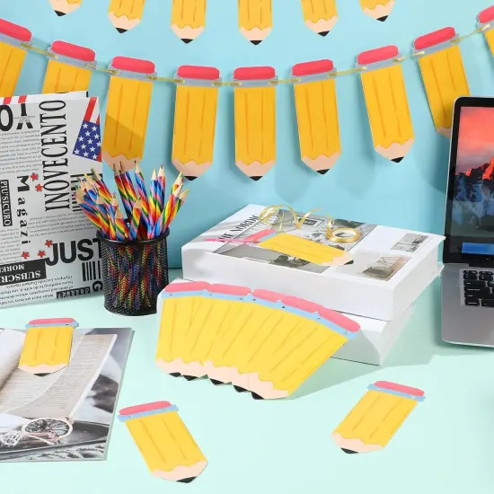 8 Pcs Back to School Banner Pencil Garland DIY {3}