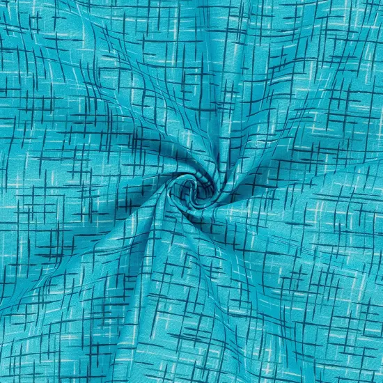 Mook Fabrics Linen Look Cotton Fabric [108 in. Wide] - By The Yard Tile Blue {2}