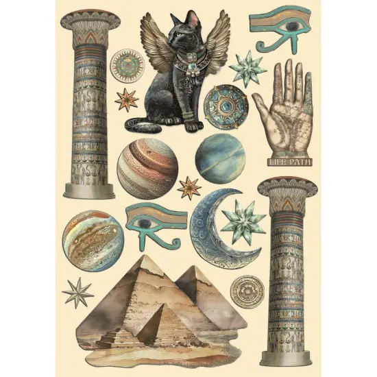 Stamperia Colored Wooden Shapes A5-Fortune {3}