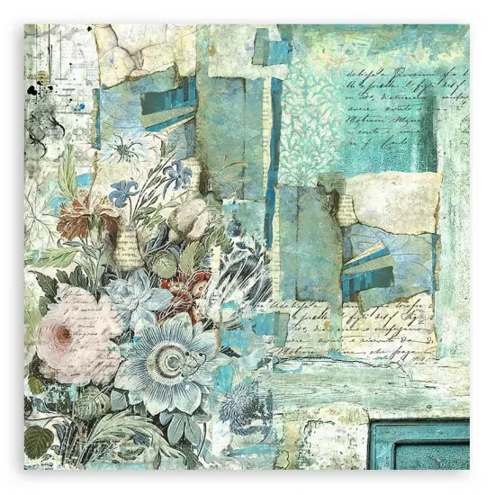 Stamperia Polyester Fabric 12"X12" 4/Pkg-Wonderland {6}