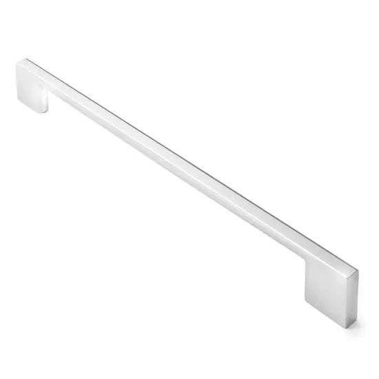 Cauldham Solid Kitchen Cabinet Pulls Handles (9" Hole Centers) - Modern Thin Profile Drawer/Door Hardware - Style M255 - Polished Chrome {1}