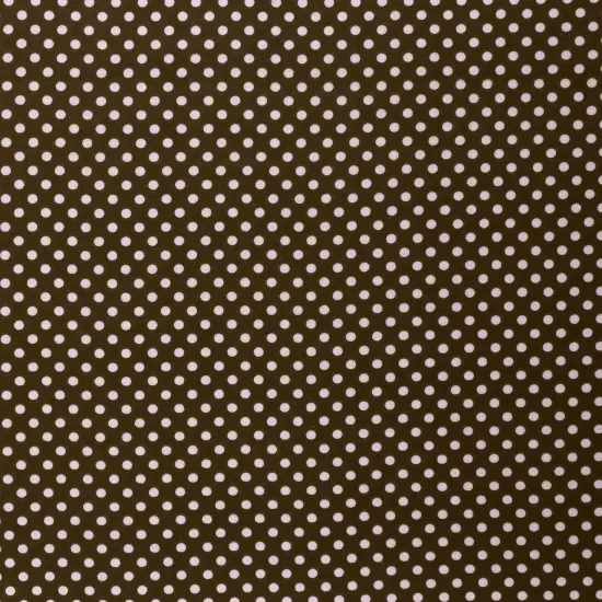 Mook Fabrics Polka Dot Flannel Fabric [43 in. Wide] - By The Yard Brown/White {1}