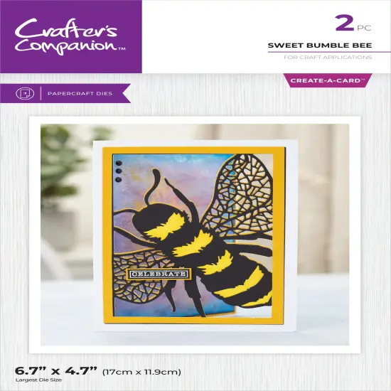 Crafter's Companion Metal Die 5"X7"-Sweet Bumble Bee {1}
