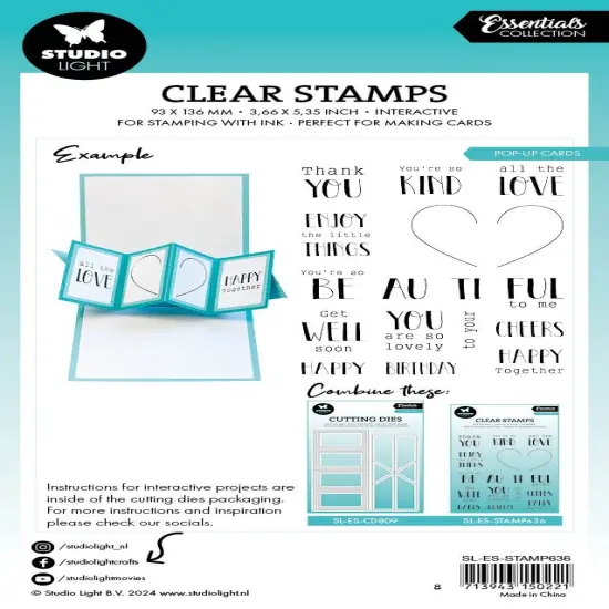 Studio Light Essentials Clear Stamp-Nr. 636, Pop-Up Cards {2}