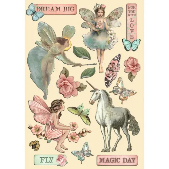 Stamperia Colored Wooden Shapes A5-Wonderland {3}