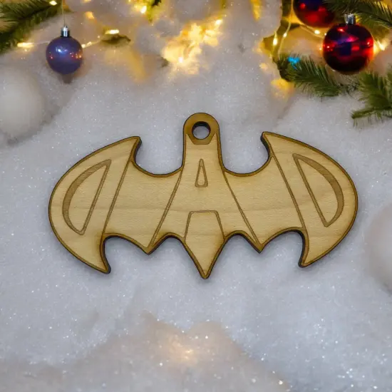 Ornament - Batdad - Raw Wood 2x4in {5}