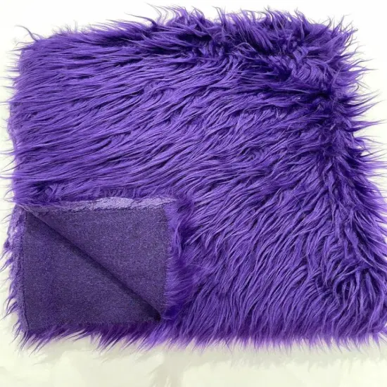 1 Yard Shaggy Faux Fox Fur Soft Vegan Fabric for Crafts, Costumes & Home Decor Projects Purple {1}