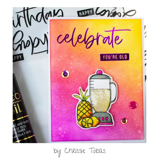 Deco Foil Adhesive Transfer Sheets by Unity 5.9" x 5.9"-Let's Celebrate {4}